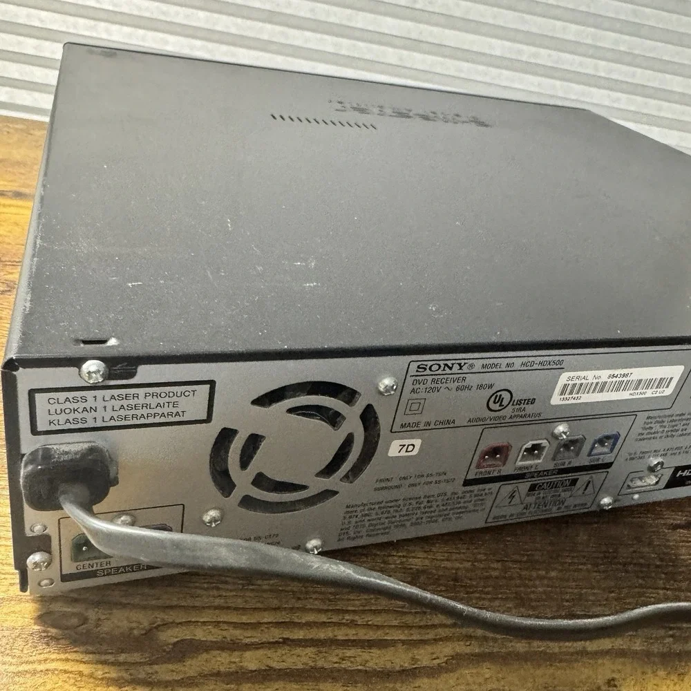 Sony DAV-HDX500 5 Disc‎ DVD Changer Home Theatre System  Untested